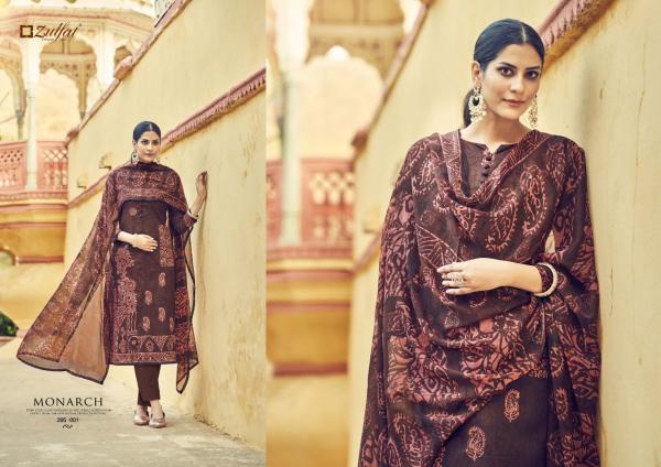 Zulfat Monarch Designer Embroidery Festive Dress Materials